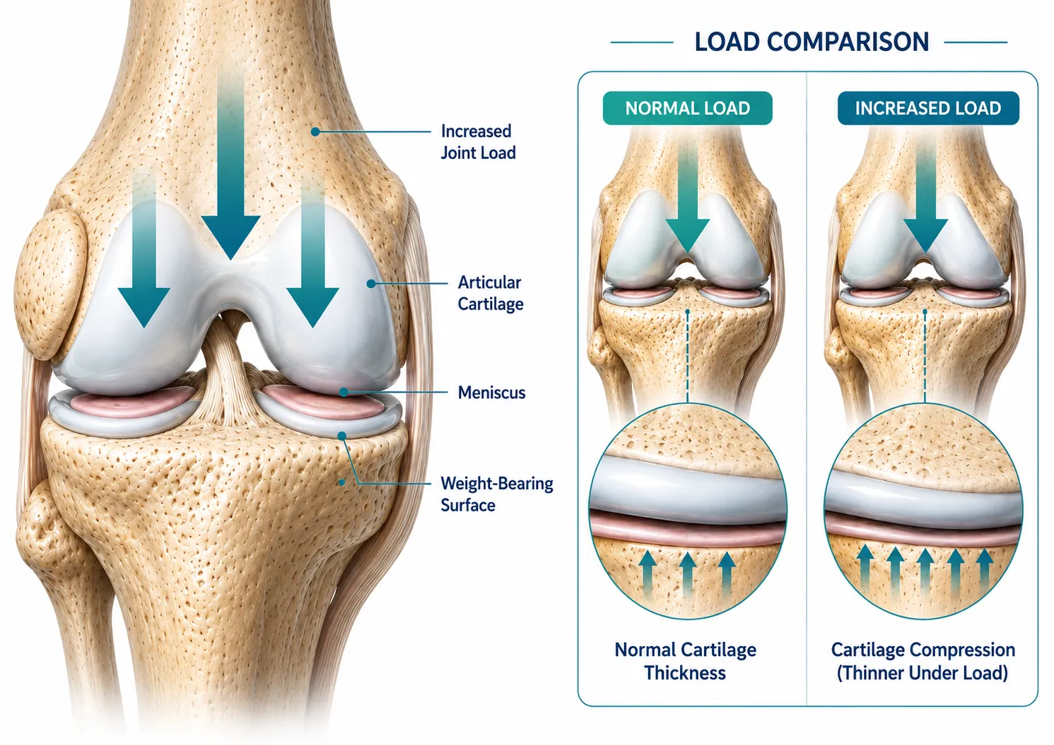 Excess weight and knee osteoarthritis — TEMP IMAGE, replace with real photo/graphic