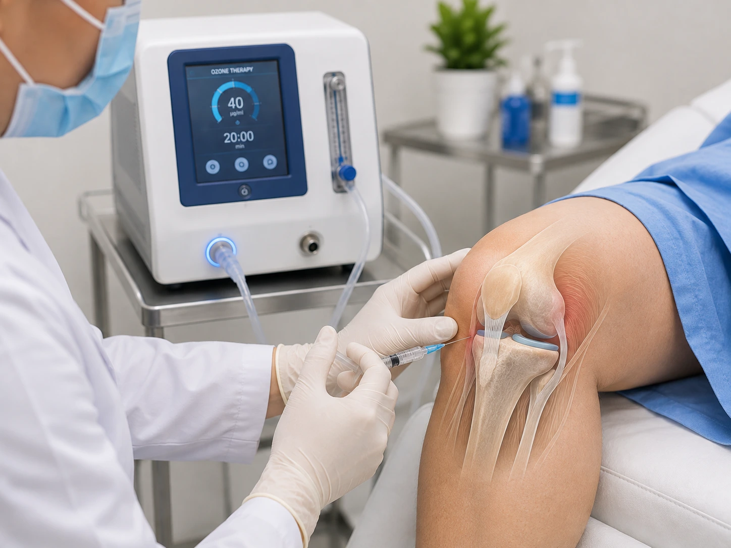 Ozone injection treatment