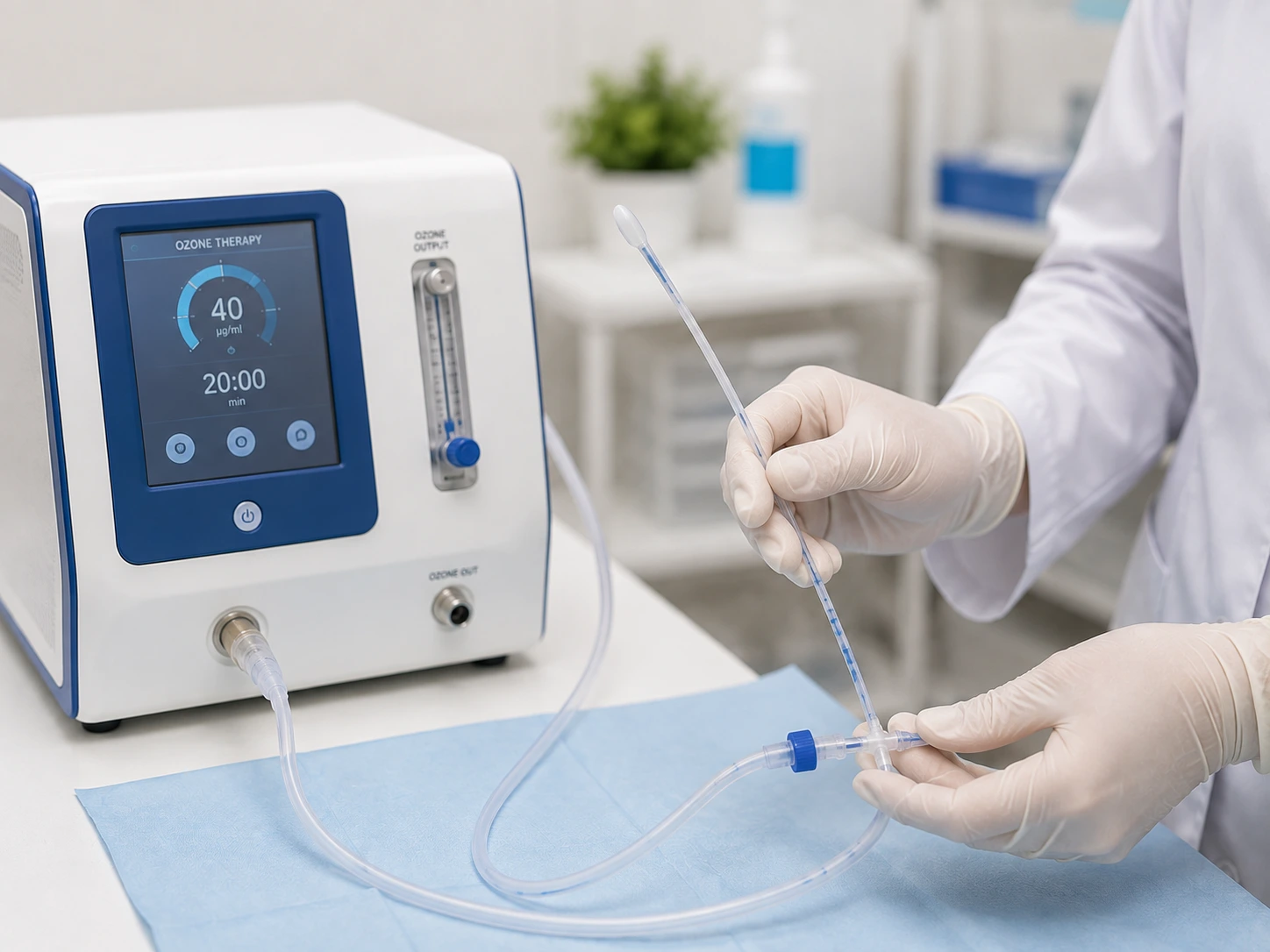 Ozone insufflation treatment