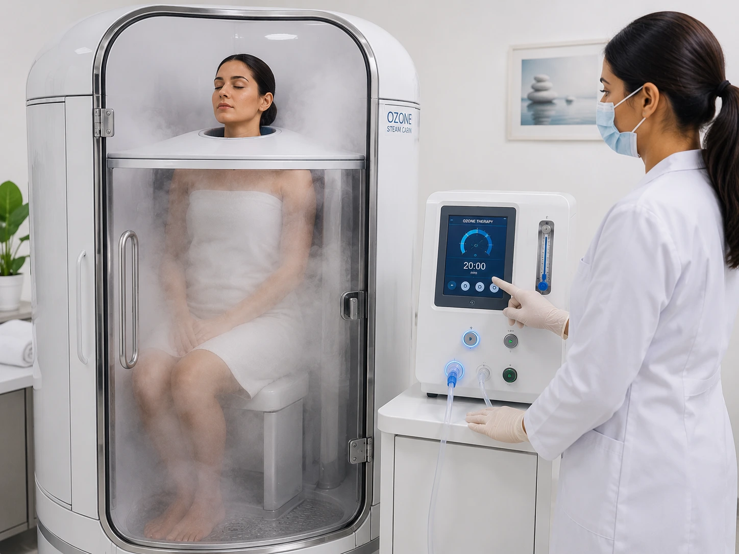Ozone sauna therapy
