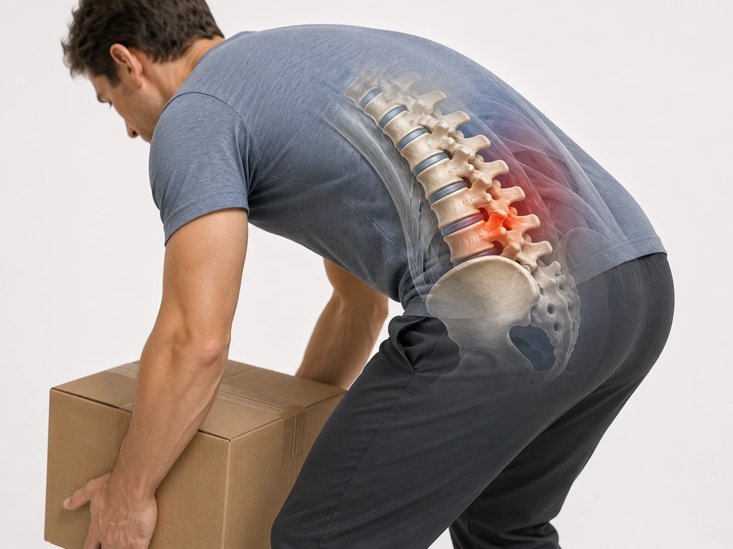 Spinal disc injury caused by trauma